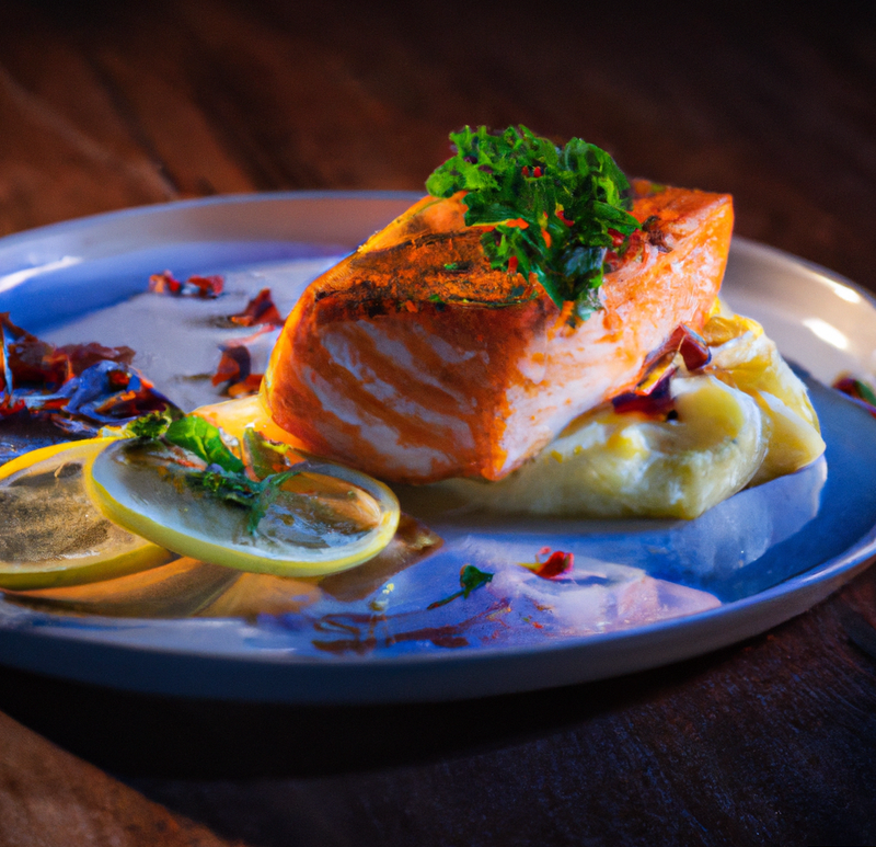 Gebratener Lachs mit Parmesan-Blumenkohl-Püree