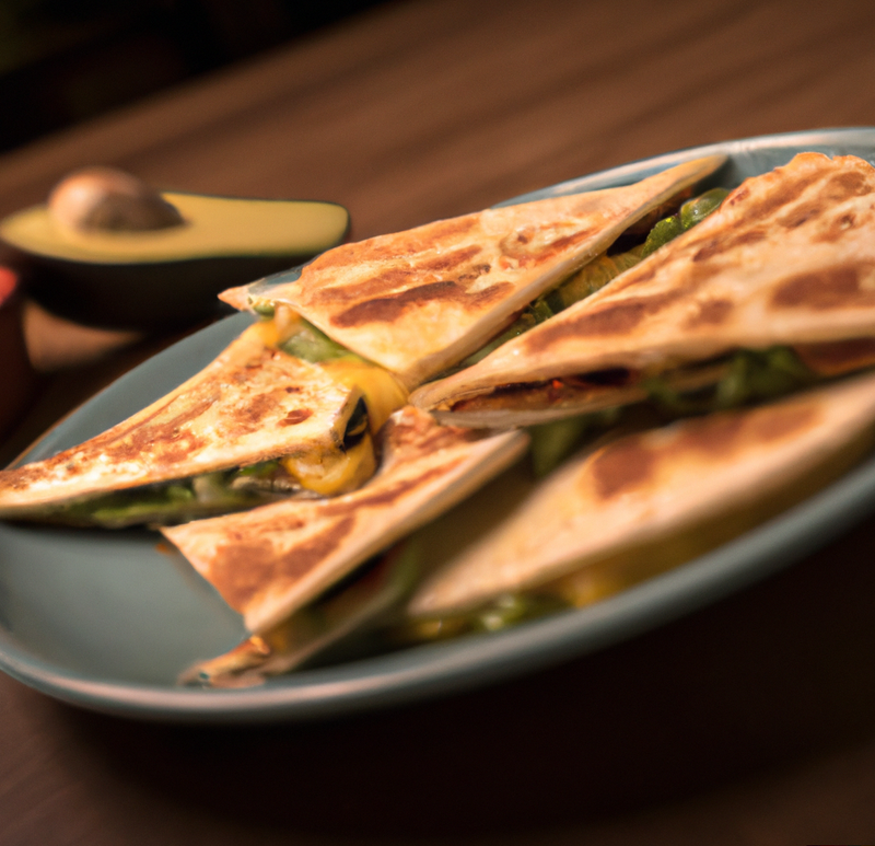 Quesadilla mit Avocado und Käse